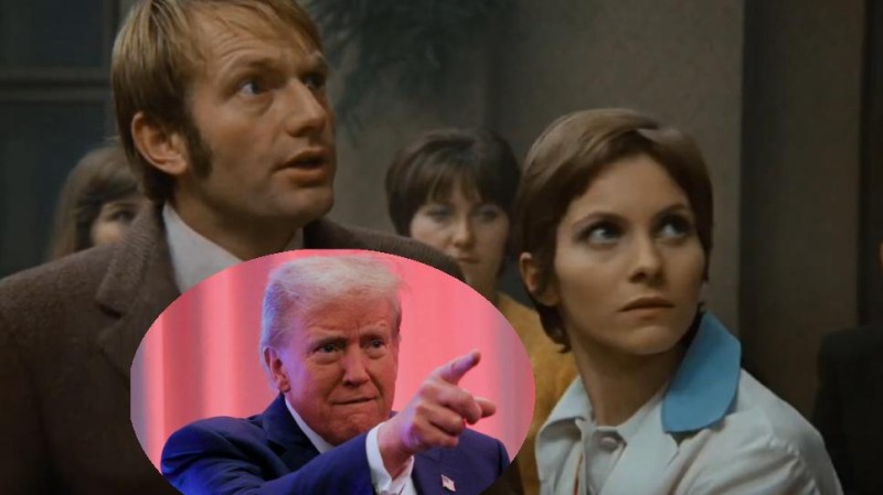 Donalde Trumpe, slezte z toho lustru, vid&iacute;me v&aacute;s! (Bohužel ale o humor nejde)