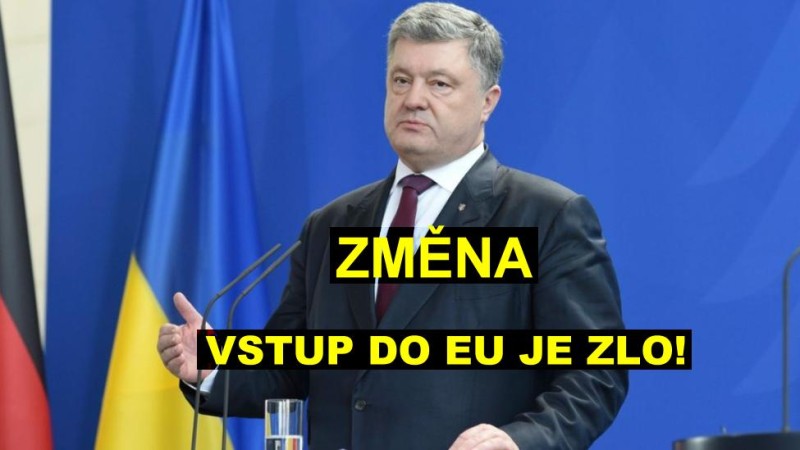 Strana „EU“ se postavila proti EU: Porošenko označil Evropskou unii za hrozbu pro státní suverenitu Ukrajiny